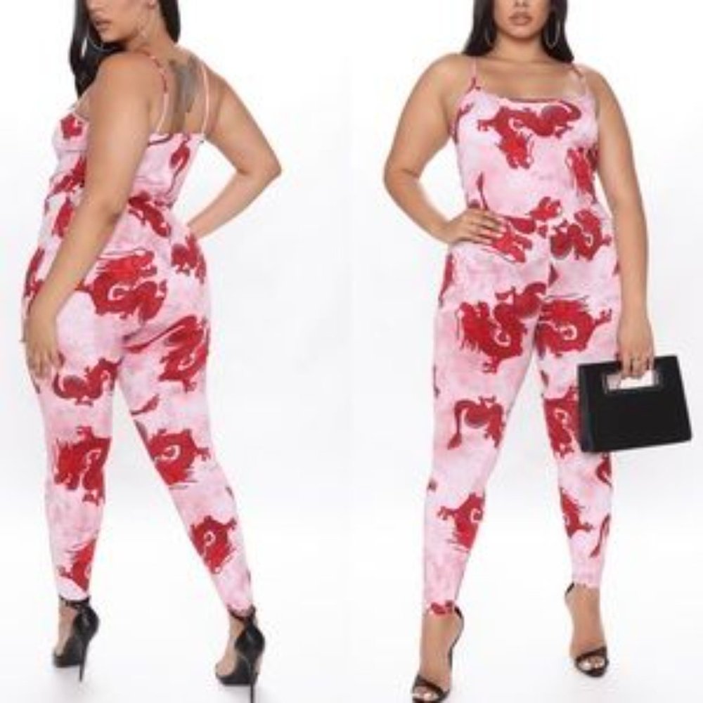 Drastic drama dragon jumpsuit fashion nova